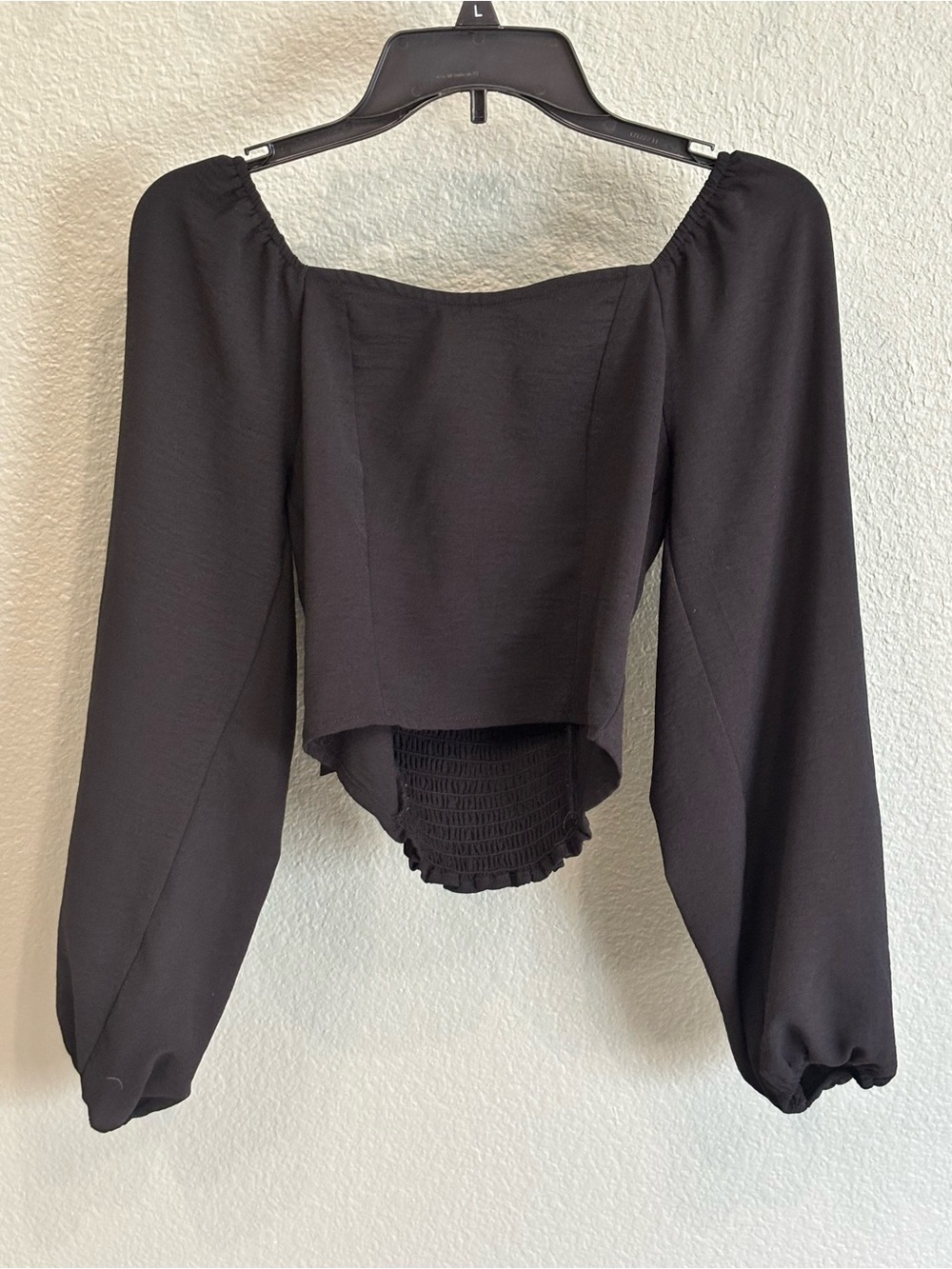 Altar'd State Tie-Back Blouse with Balloon Sleeves